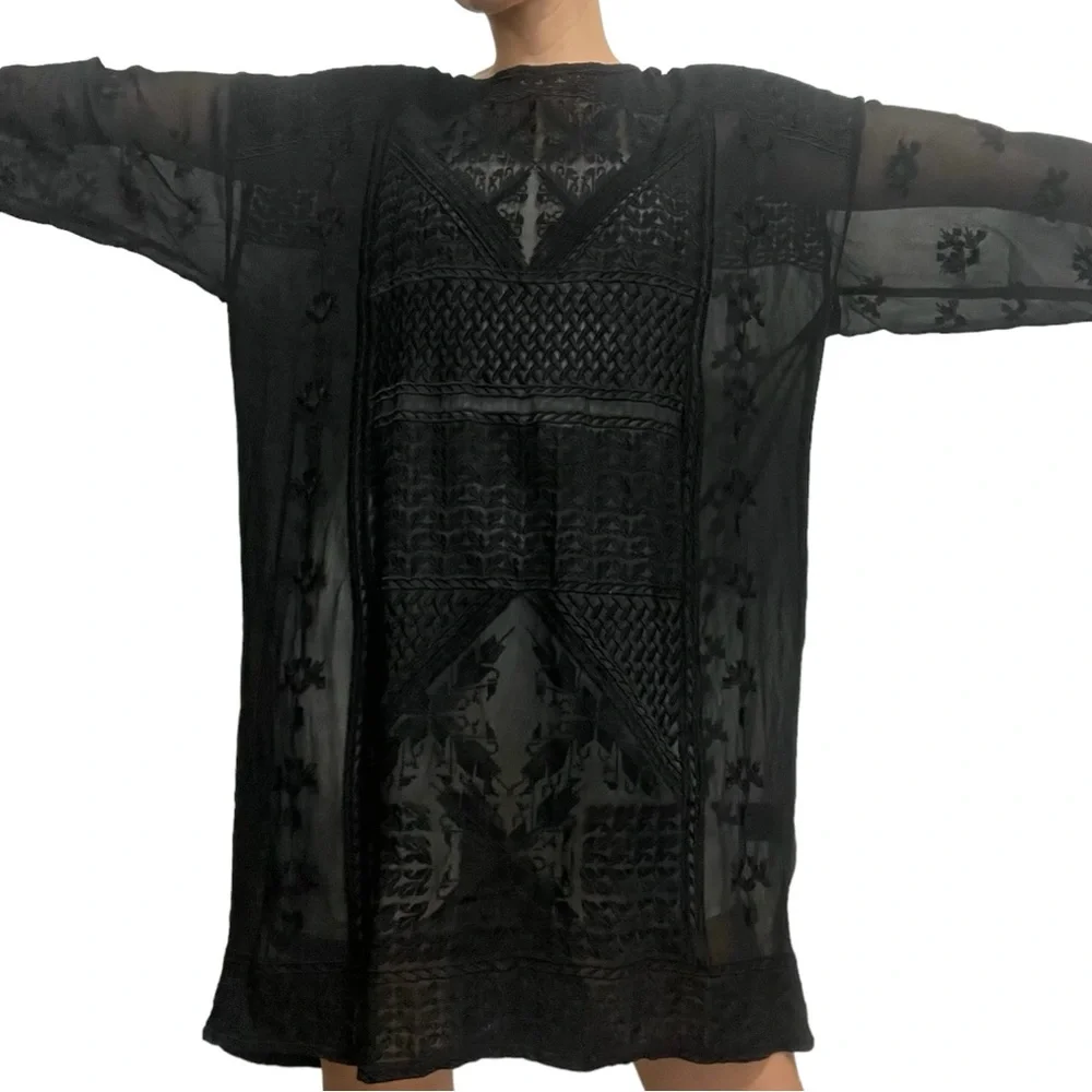 SOLD // Isabel Marant Embroidered Silk Dress Black Size 36 / Small - Picture 6 of 14